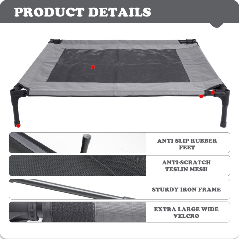 Small Dog House,Elevated Dog Bed with Removable Cover, Indoor & Outside Puppy Shelter Cot,Raised Dog Bed